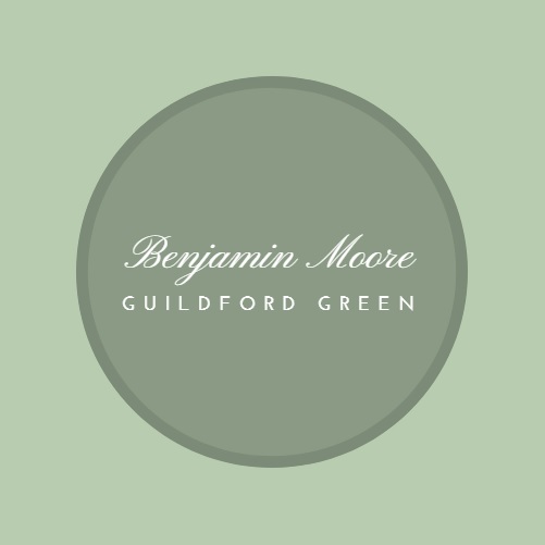 Benjamin Moore Guildford Green color sample