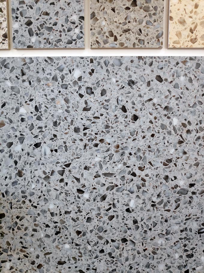 Terrazzo tile sample colors