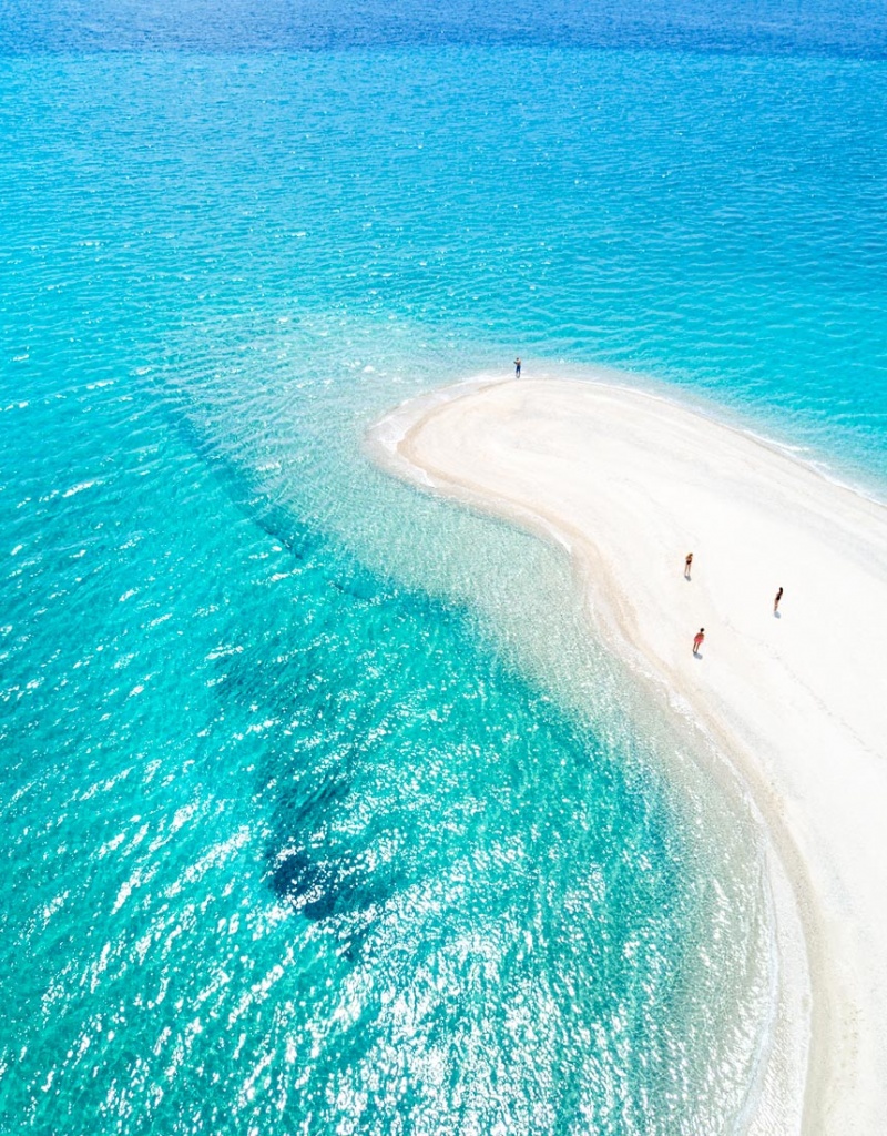 Aerial view of Posidi Cape in Chalkidiki, Greece taken by Marina Vernicos.