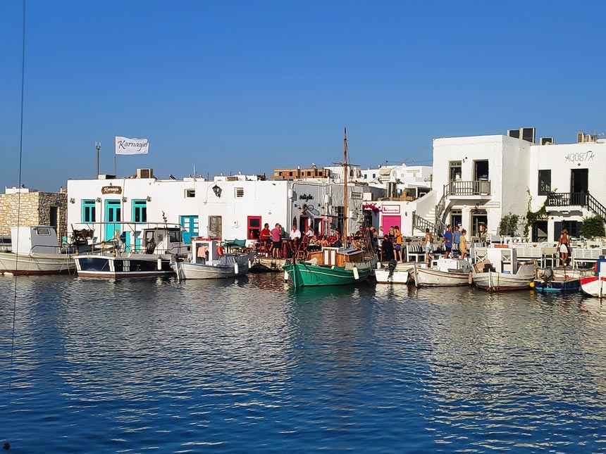Partial view of the scenic port of Naoussa in Paros, Greece. Image copyright: Velvet K.