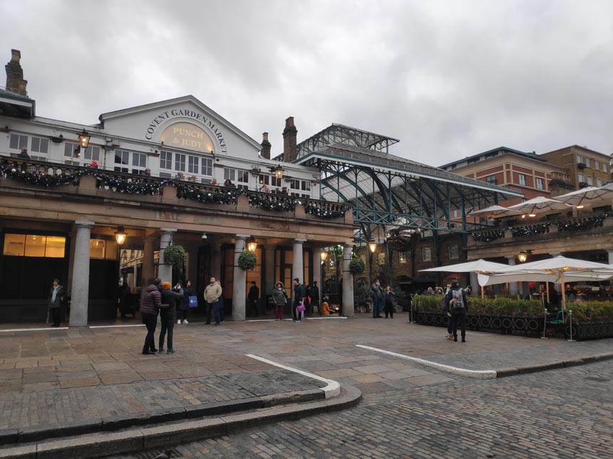 View of the Covent Garden Market in London.