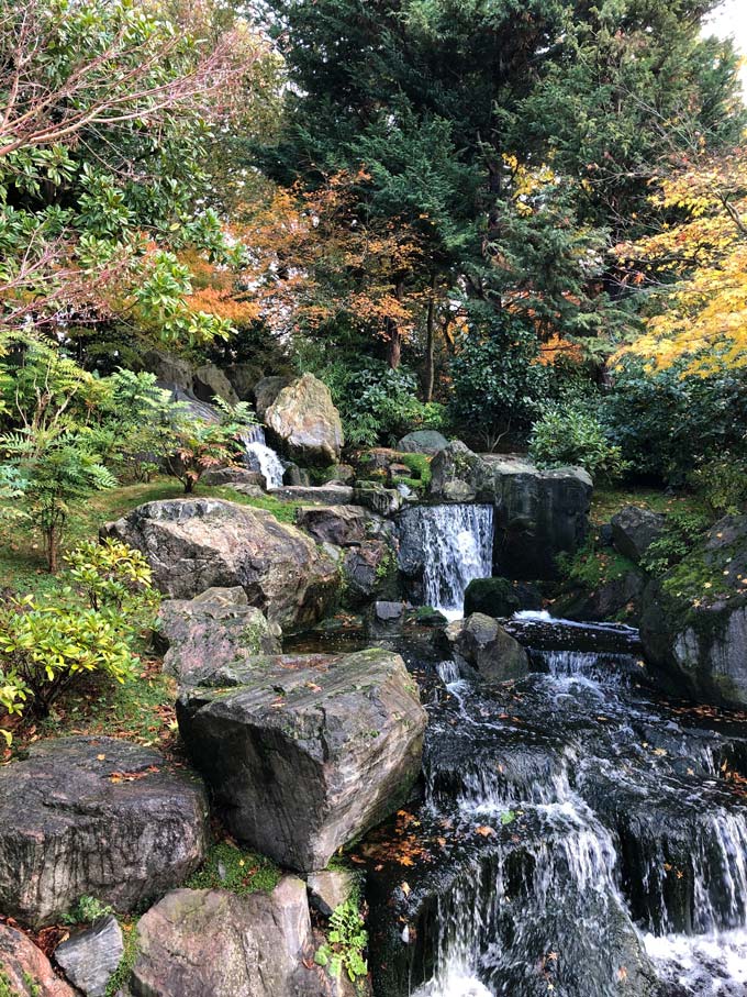 View of the Japanese Gardens in Holland Park London