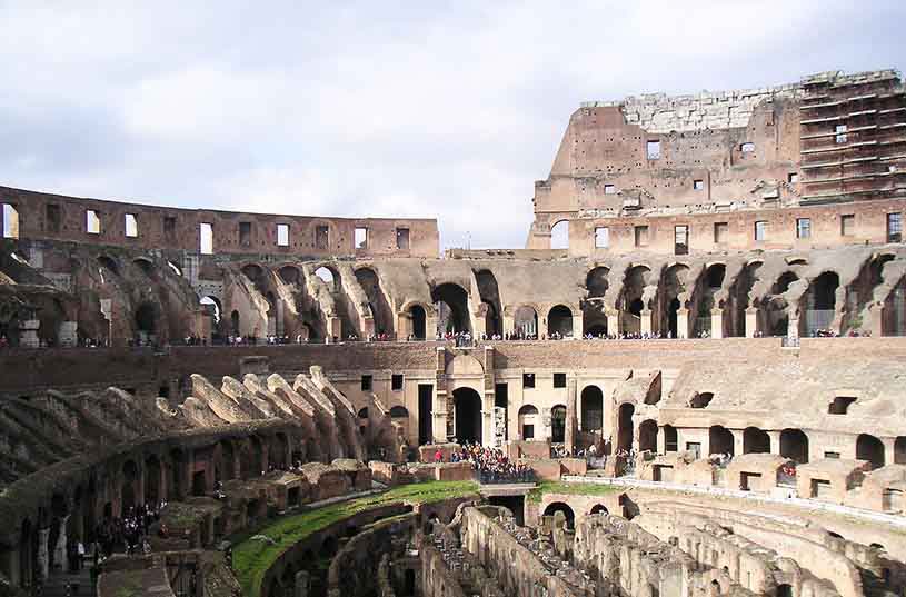 Inside view of the Colosseum