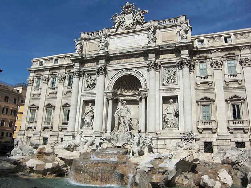 The famous Fontana di Trevi in Rome