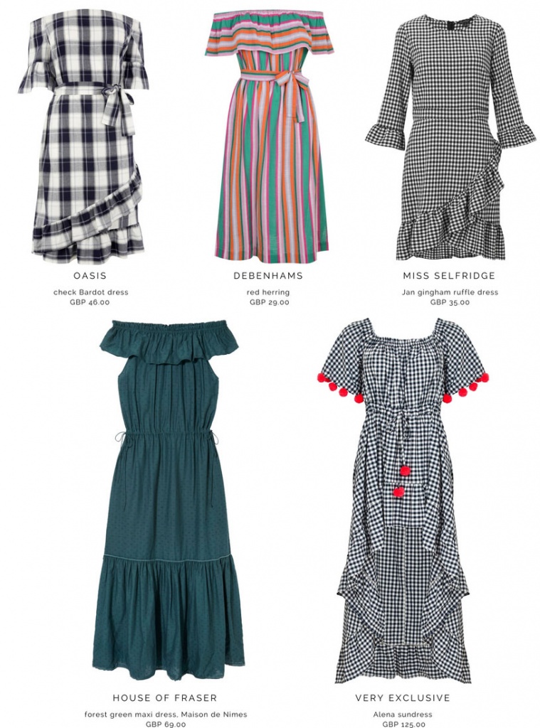 Five Bardot dresses to suit all. Images by the brands noted.