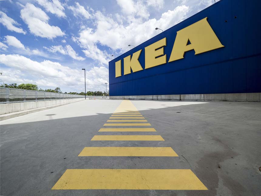 An IKEA warehouse.