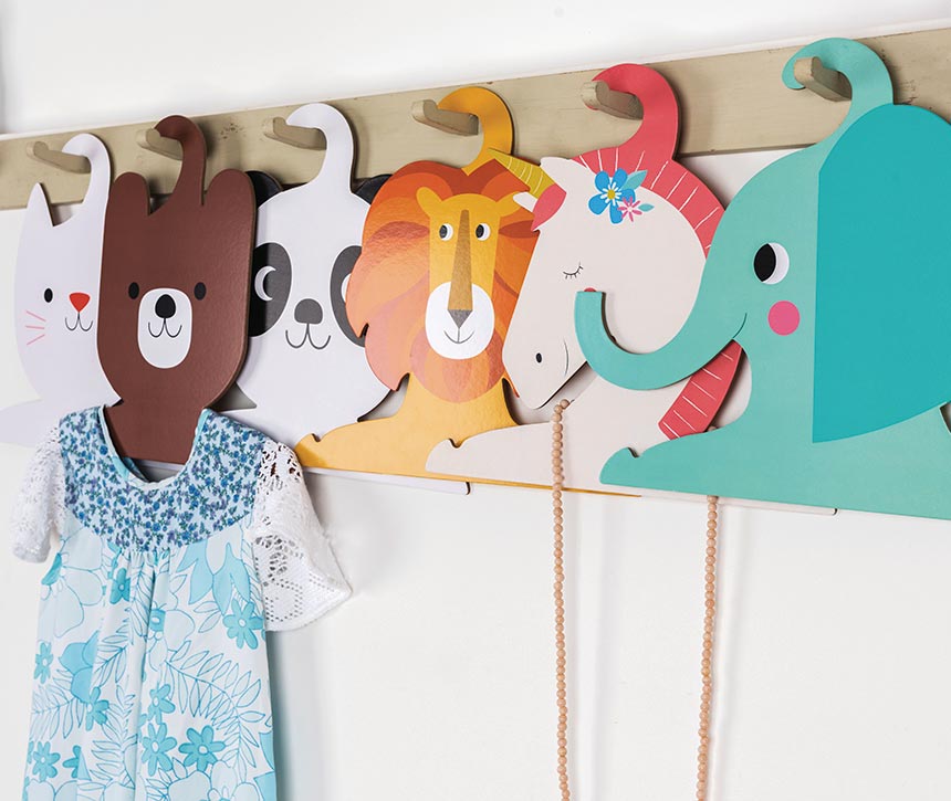 Assorted animal coat hangers. The cutest I've ever seen. Image by Rexlondon.