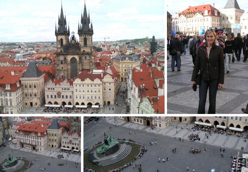 Views from Prague's Old Town Square. 