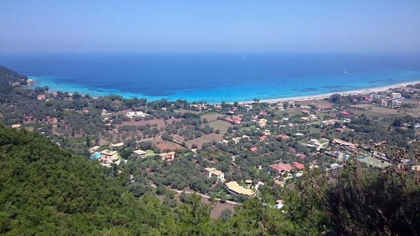 Sea view of the Western coastline of Lefkada. Image by Velvet Karatzas.