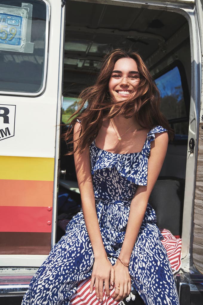 A blue and white print jumpsuit is one of my favorite summer outfit pieces. Image by Dorothy Perkins.