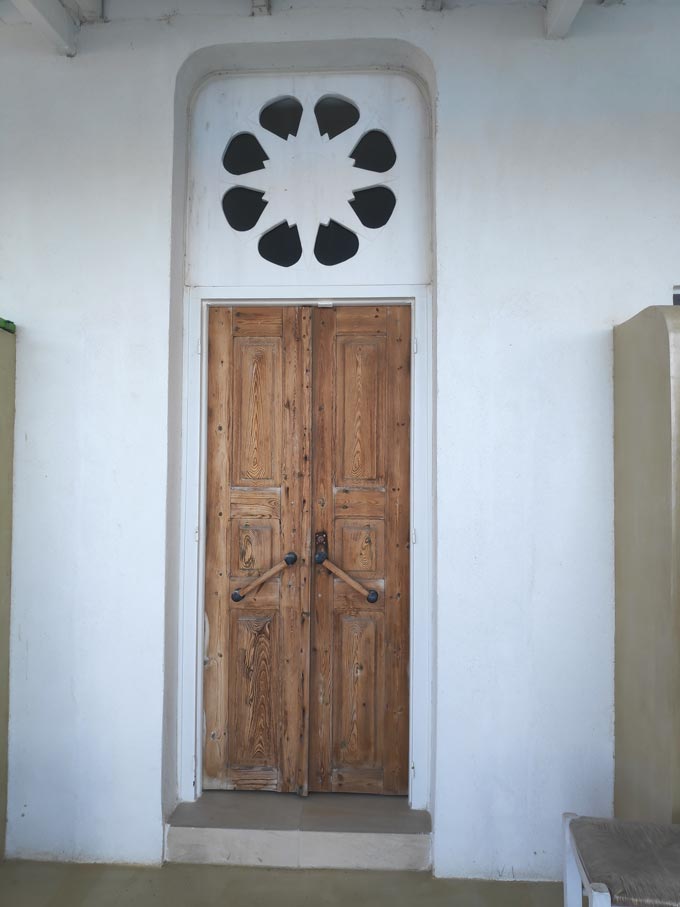 The restored front door of Hotel Emily.