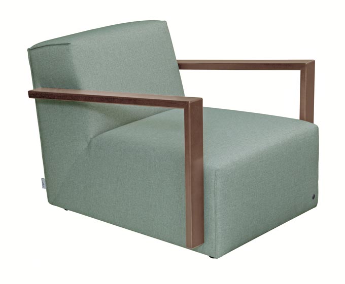 TT- Lazy lounge armchair in a pastel green. Image by Tom Tailor.