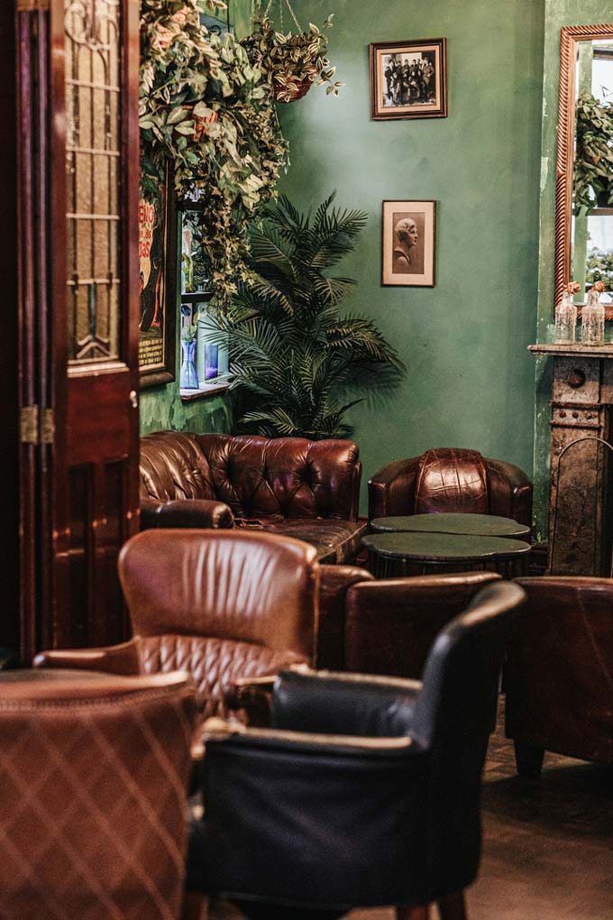 View of the retro styled Parlor of Hotel Harry at Surry Hills, Sydney.