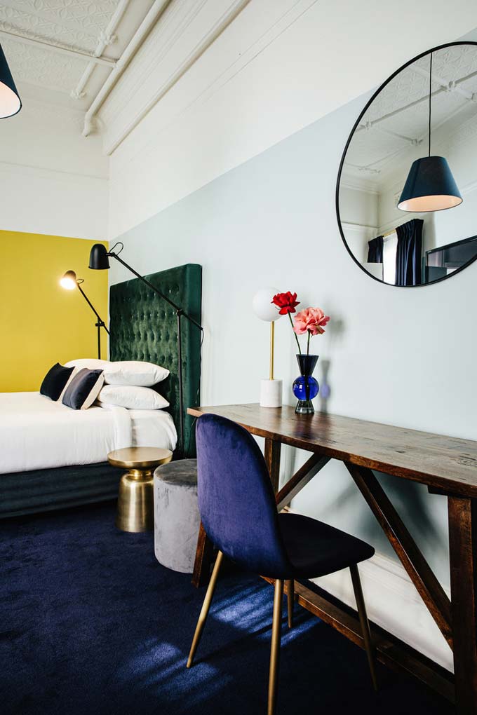 Partial view of one of the rooms of Hotel Harry at Surry Hills, Sydney.