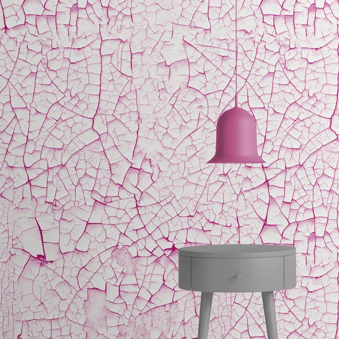 Scratches wallpaper in pink. From Mineheart.