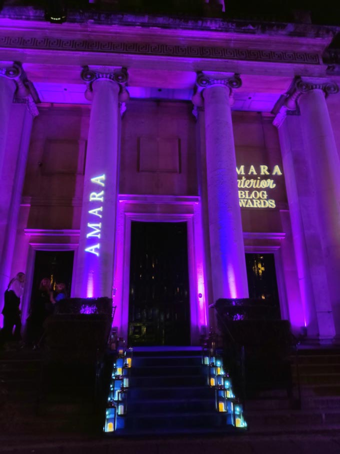 The One Marylebone venue where the 2019 Amara Interior Blog Awards took place.