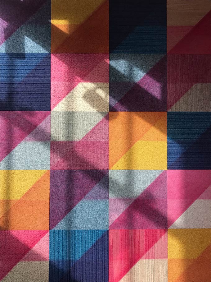 A sample of a wool carpet from the RENS designer duo during the 2019 Dutch Design Week.