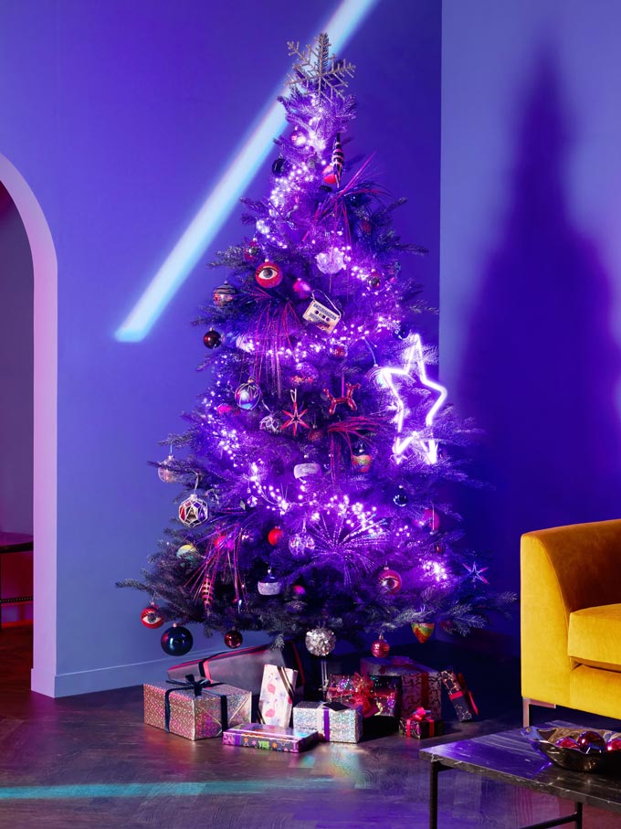 A Christmas tree with a rock n' roll vibe! Image via John Lewis & Partners.