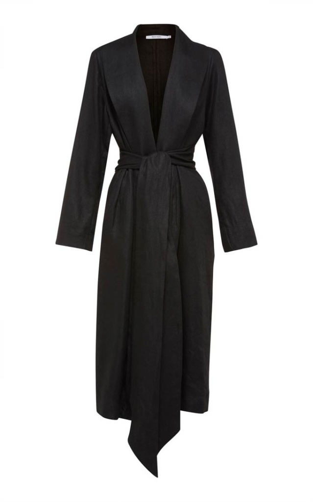 A black coat robe. Image by Bondi Born.