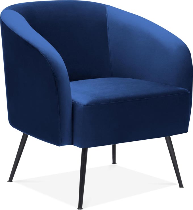 The blue velvet Nashville armchair by Cult Furniture.