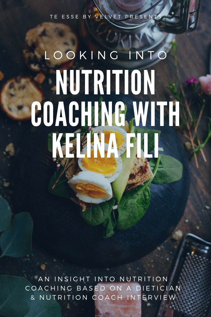 A pin graphic of the interview of nutrition coach Kelina Fili