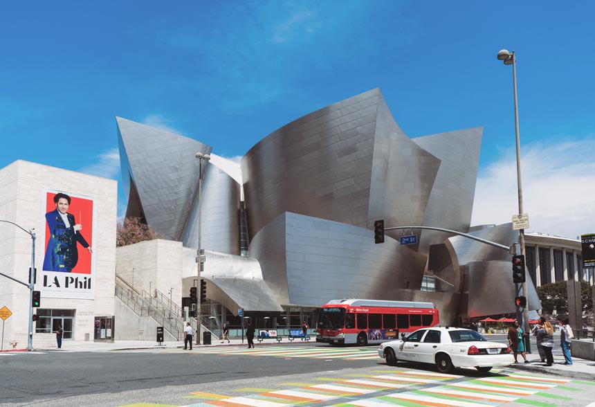 The Walt Disney Concert Hall in downtown L.A. in California, U.S.A.