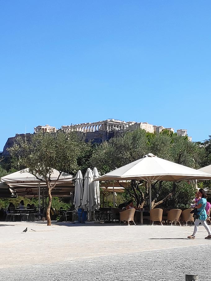 The Acropolis of Parthenon in Athens taken with a smartphone.