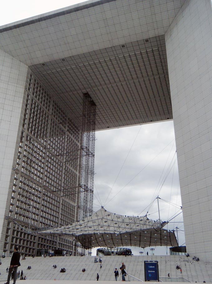 La Grande Arche de la Defense in Paris. One of the iconic buildings to see.