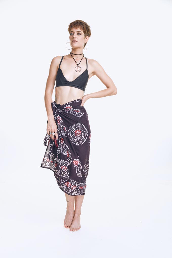 A black Secret Sari Dress worn as a long skirt. Image: Secret Projects.