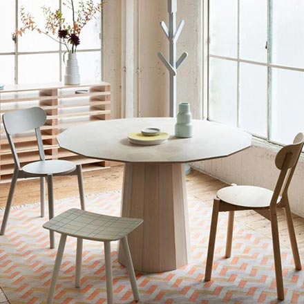 A contemporary design hall with a table and chair from Karimoku. Image: Design Shanghai.