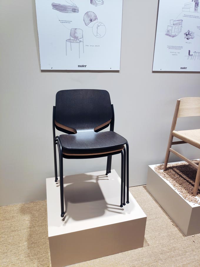 The Nova chair - a sustainable design created by mater design using plastic waste found in the ocean.