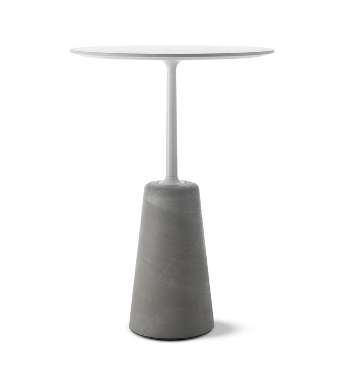 The MDF Italia Rock Table H110 Beton Nature. Via einrichten-design.de.