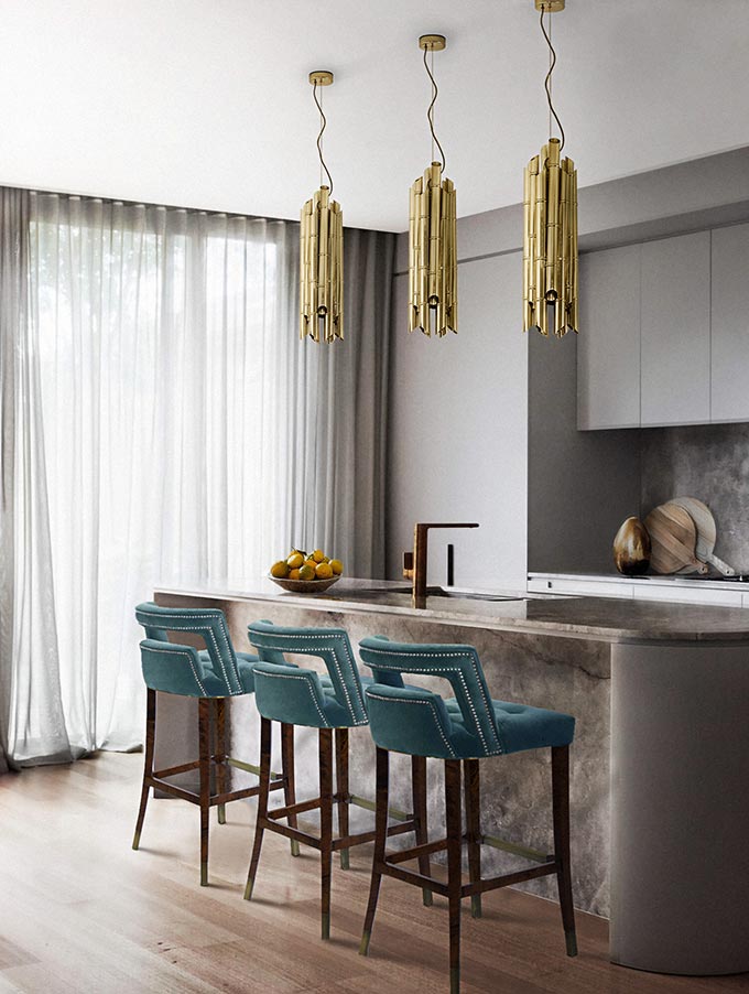 A contemporary top end luxurious kitchen. Via Brabbu Design Forces.
