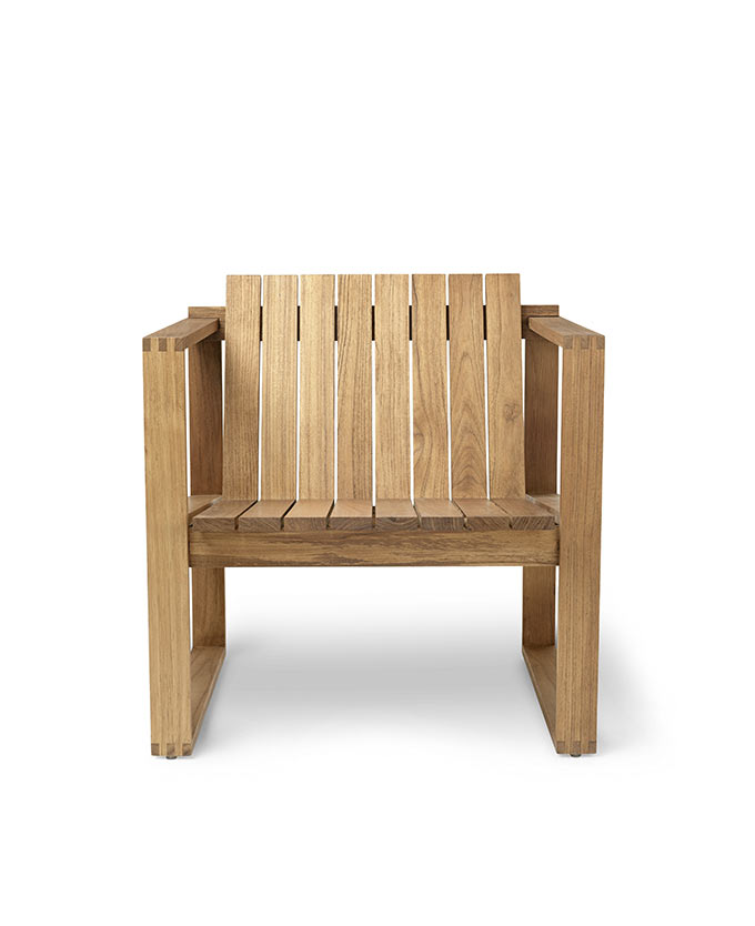 The Carl Hansen BK11 outdoor chair made from teak. Image: Nest.co.uk.