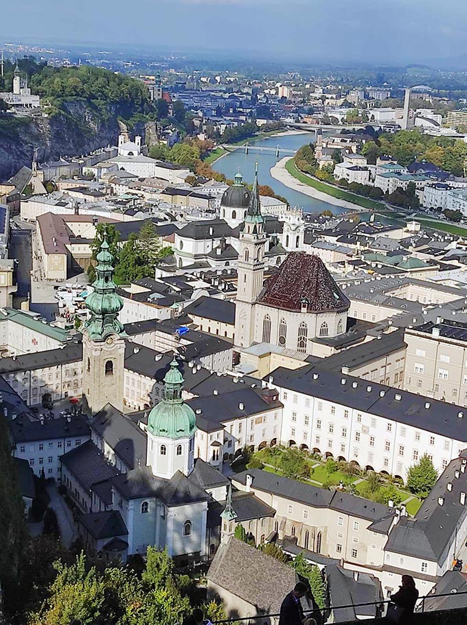 View of Salzburg from atop.
