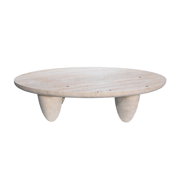 A packshot of a round coffee table - Lunarys. Image: HOMMÉS Studio.