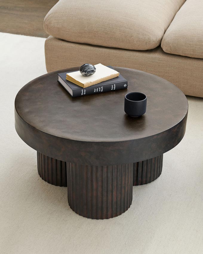 A close up lifestyle image of the NORR11 Gear Coffee Table. Image: Nest.co.uk.