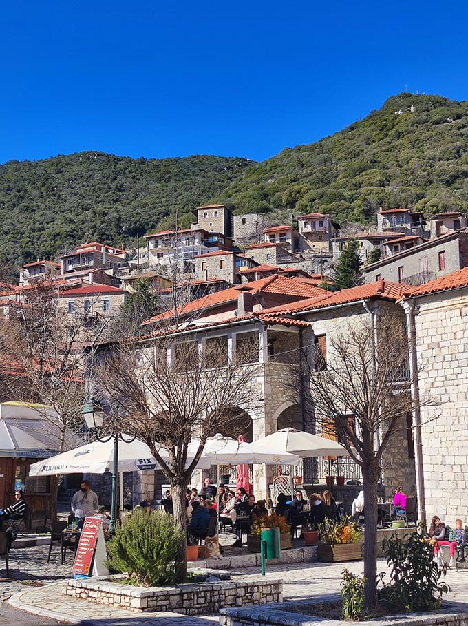 Partial view of the village of Stemnitsa from the village's square.