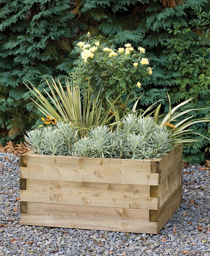 Love this timber box container planter. Image: Cuckooland.