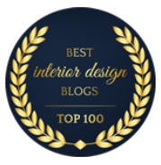Top 100 Best Interior Design Blogs badge from OZblinds.com.au.